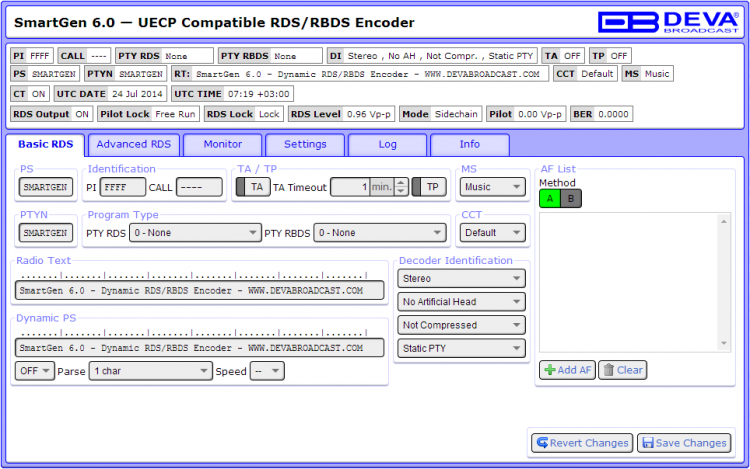 Deva Smartgen 6.0 RDS/RBDS Encoder 