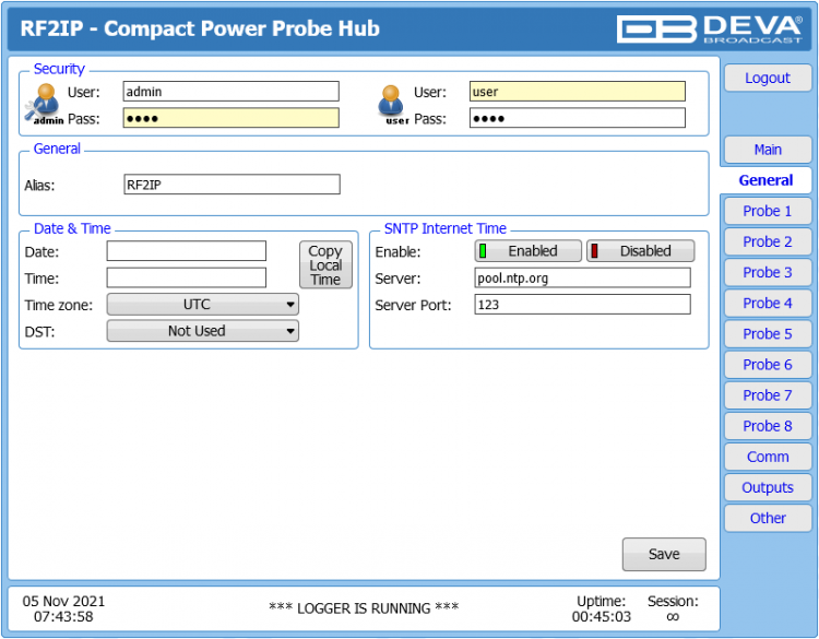 Deva Compact RF2IP Monitoring Tool
