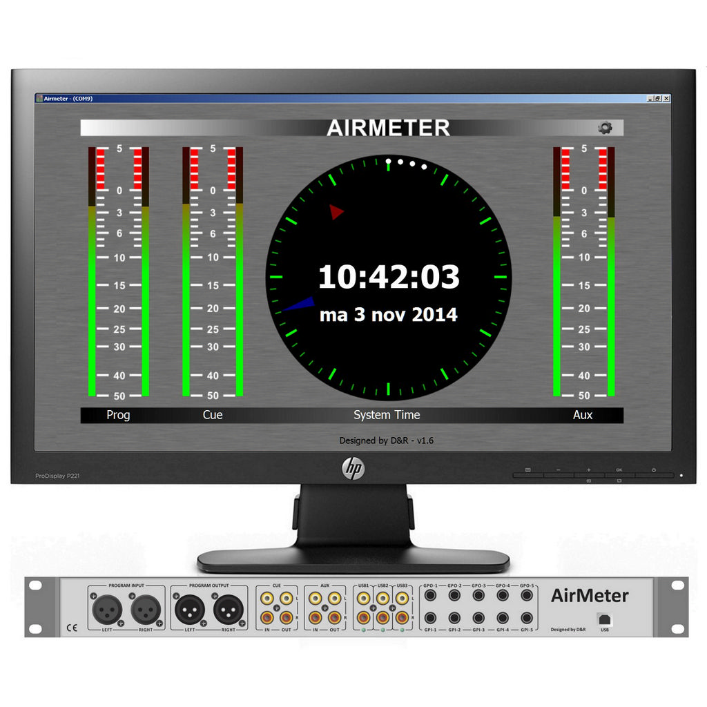D&R Airmeter Audio interface / Klok