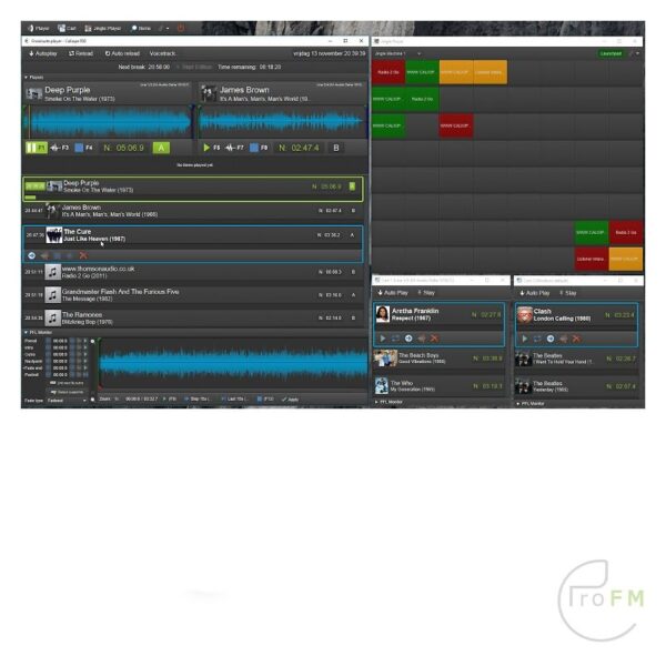 Pro FM Broadcast - Caliope On-Air Suite - Radio Automation Software