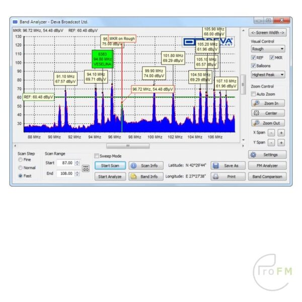 Pro FM Broadcast - Deva Broadcast Radio Exploder FM Analyzer 03