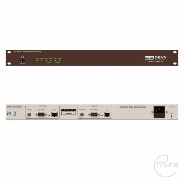 Pro FM Broadcast - Deva DB4402-V2 Dual FM Monitoring-Radio Streamer