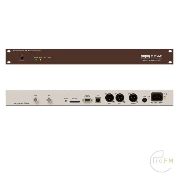 ProFM Broadcast - Deva DB9000-RX Audio over IP Encoder