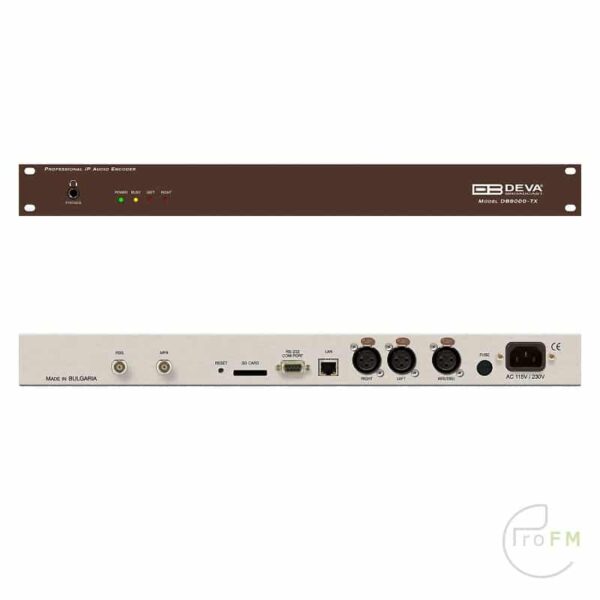 ProFM Broadcast - Deva DB9000-TX Audio over IP Encoder