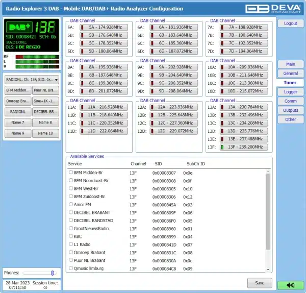 Deva Broadcast Radio Explorer III Mobile DAB Radio Analyzer Software 5