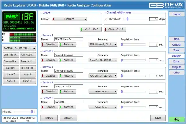 Deva Broadcast Radio Explorer III Mobile DAB Radio Analyzer Software 6