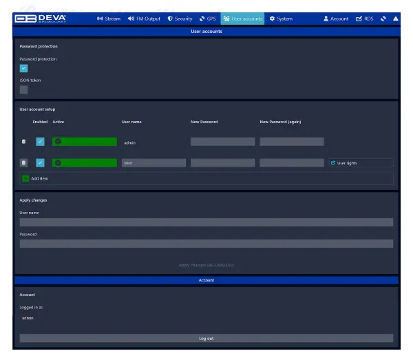 Deva broadcast DB-94 MPX over IP decoder Micrompx software 4